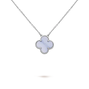 HALSKETTE VIERBLÄTTRIGES KLEEBLATT LAVISH - LILA