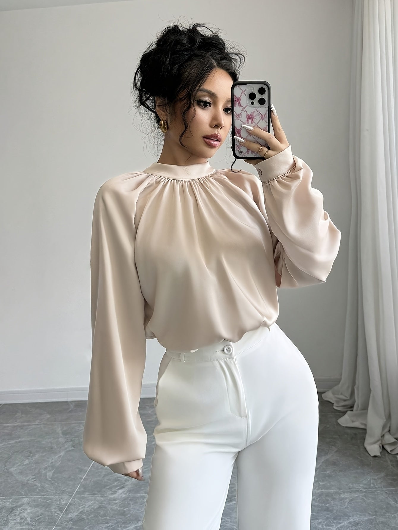 Aurelia Satin Blouse