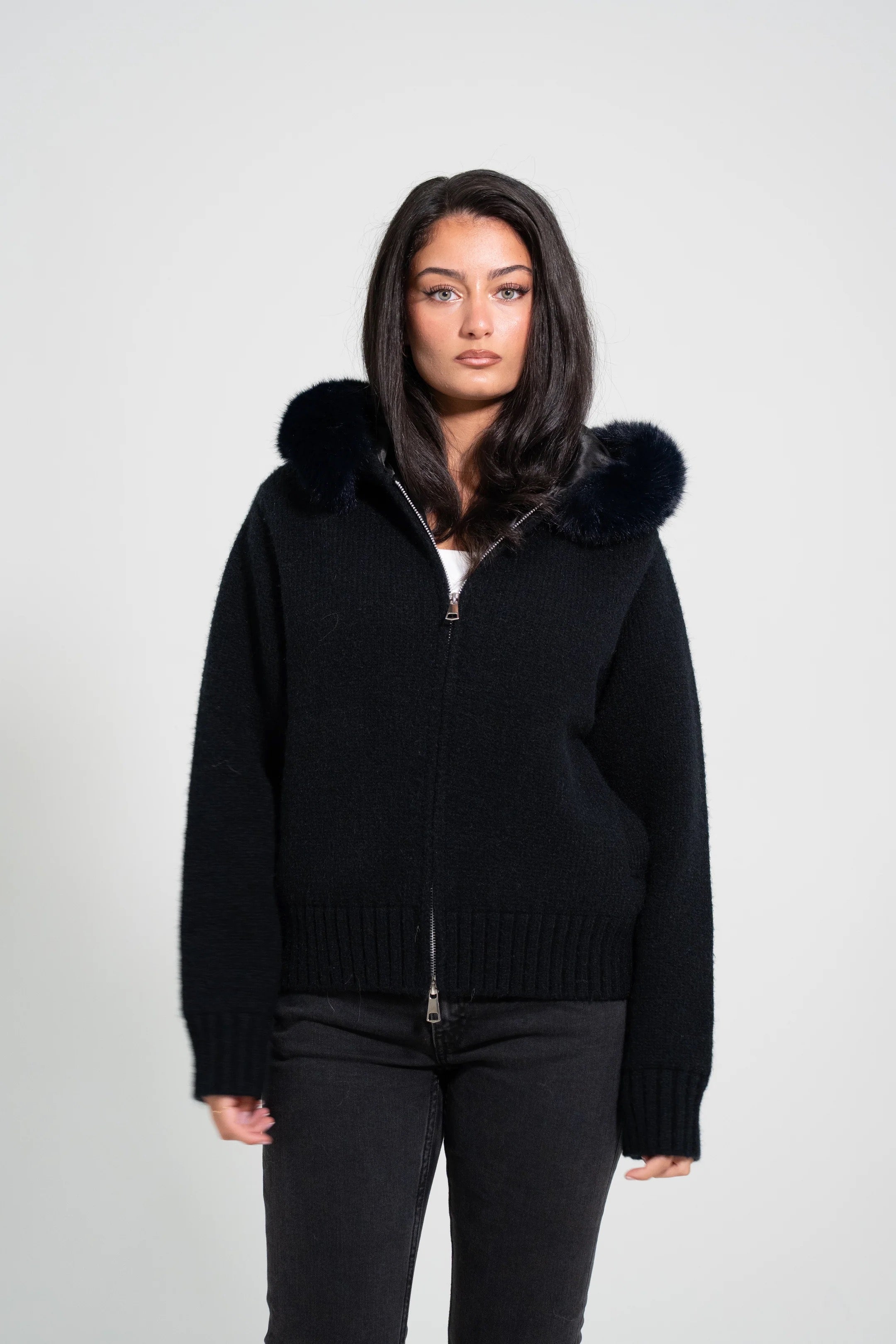 FUR JACKET-BEIGE