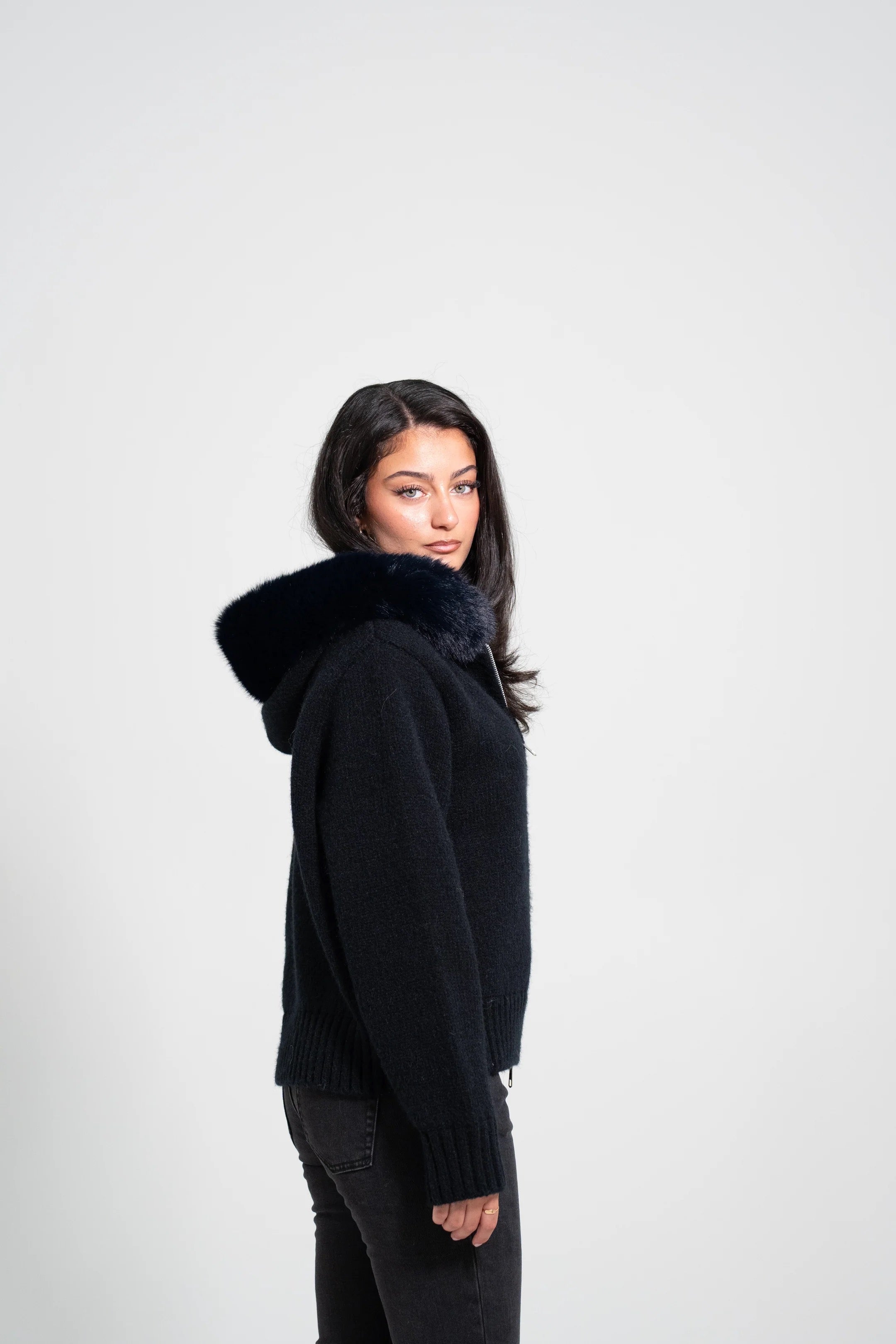 FUR JACKET-BEIGE