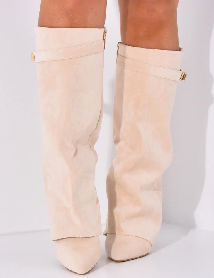 SUEDE SCHUH-CREAMY