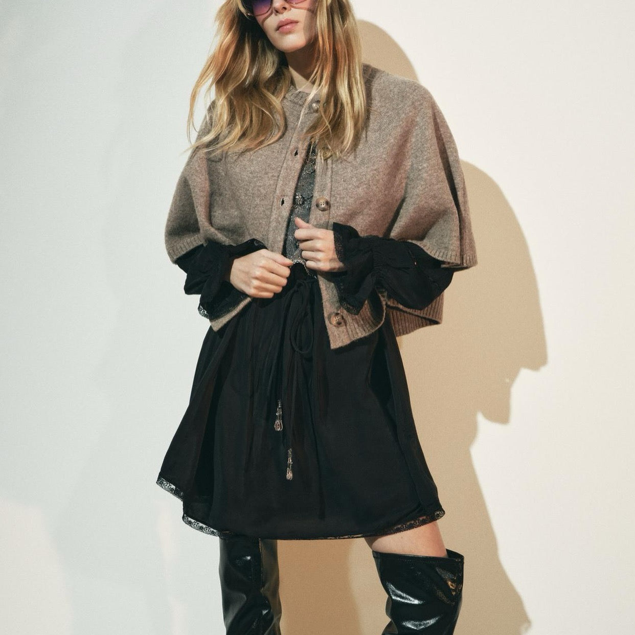 CAPE CARDIGAN SWEATER