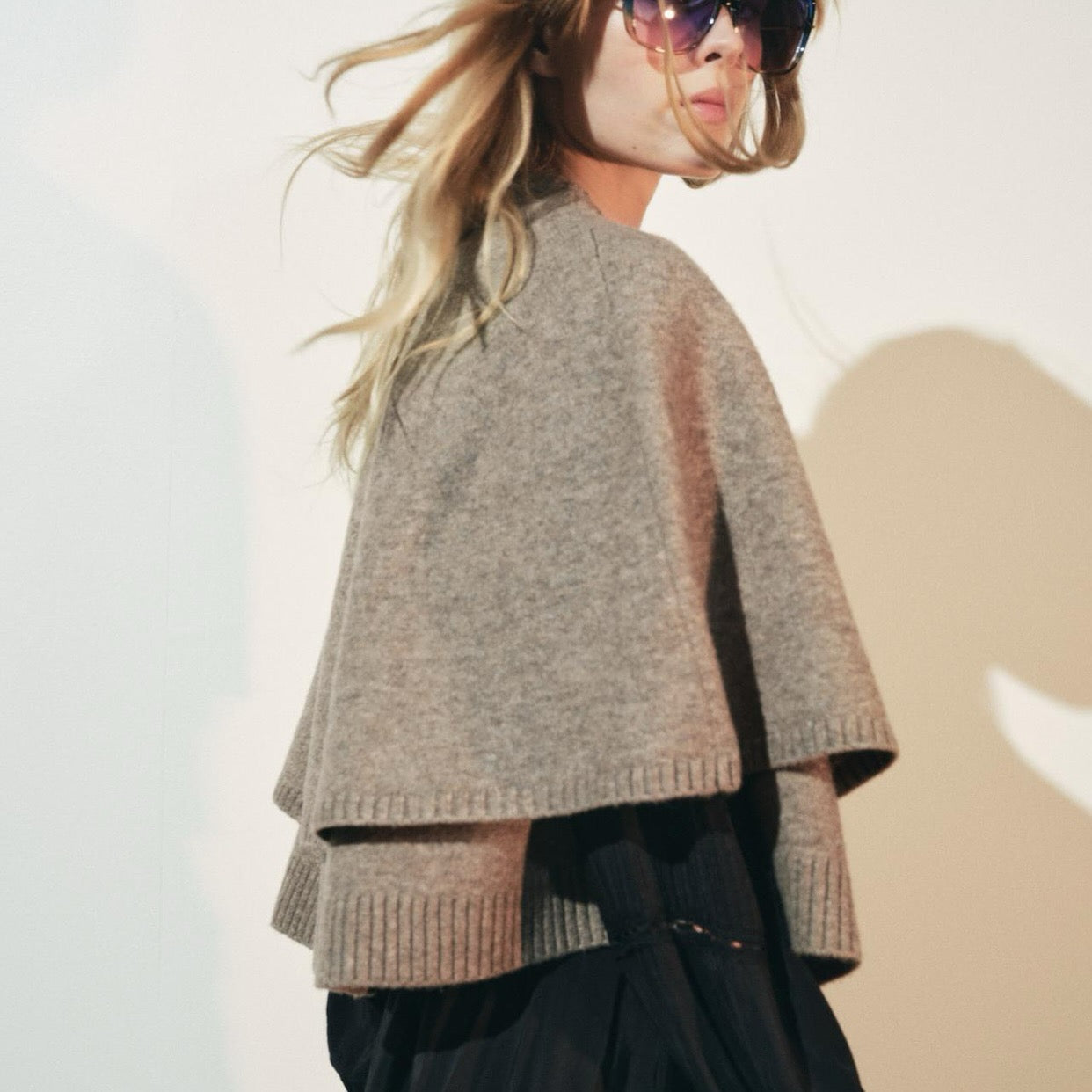 CAPE CARDIGAN SWEATER