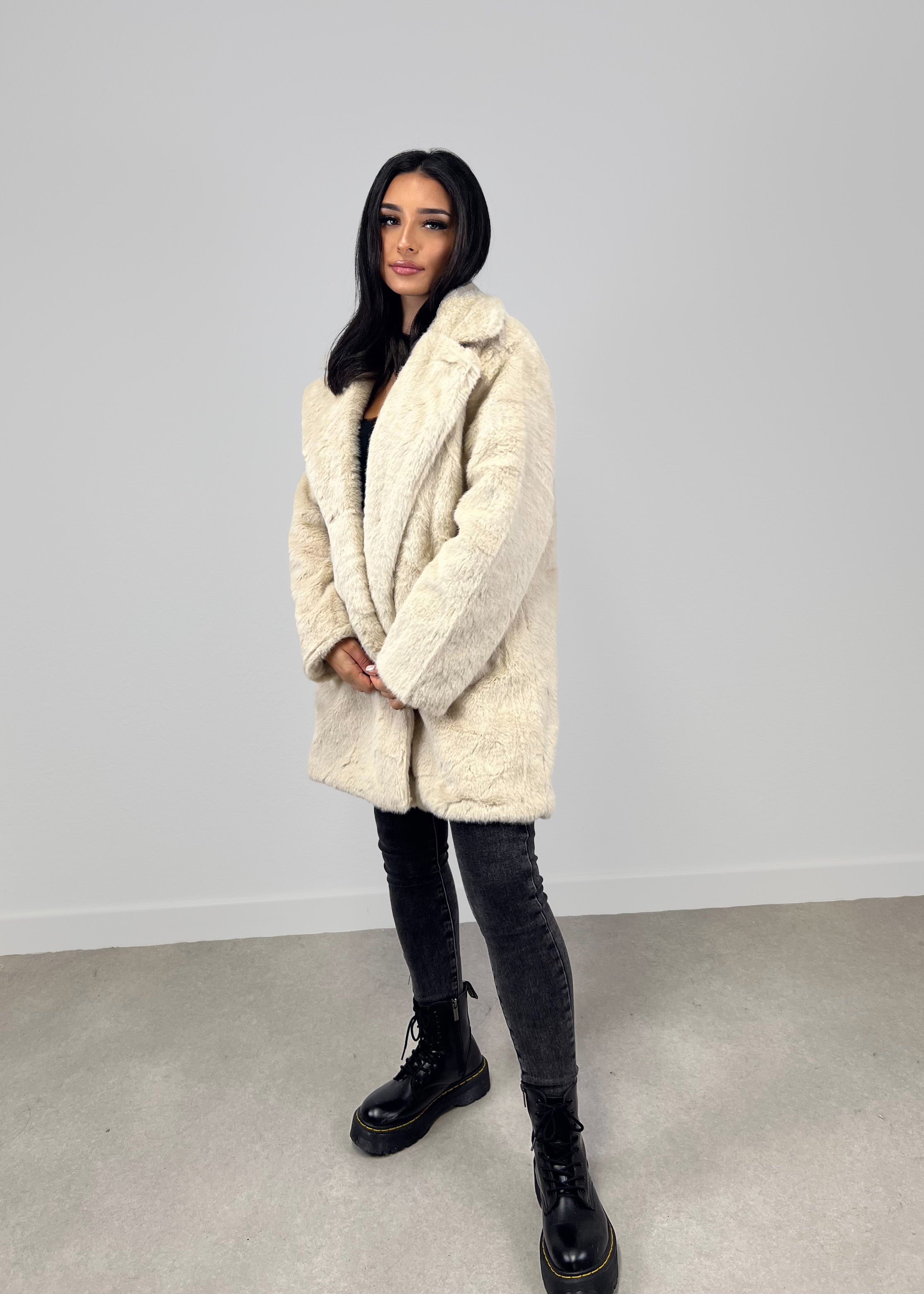 Faux Fur Mantel