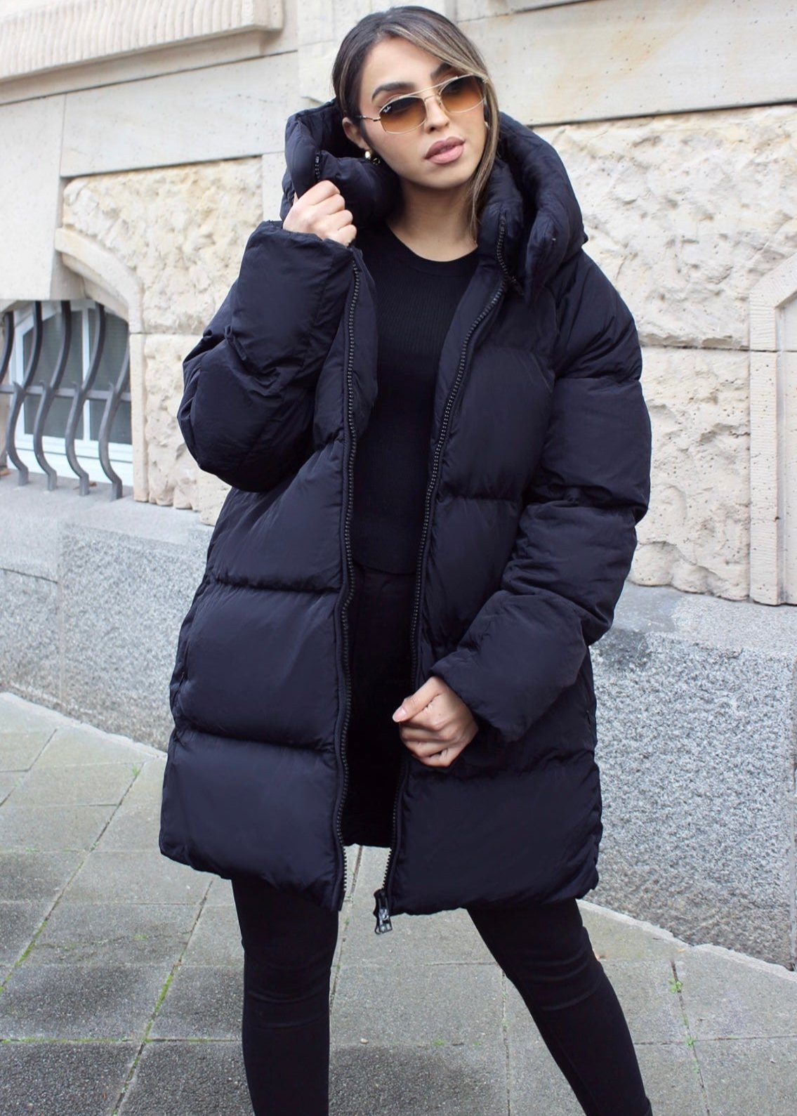 Steppjacke mit Kapuze