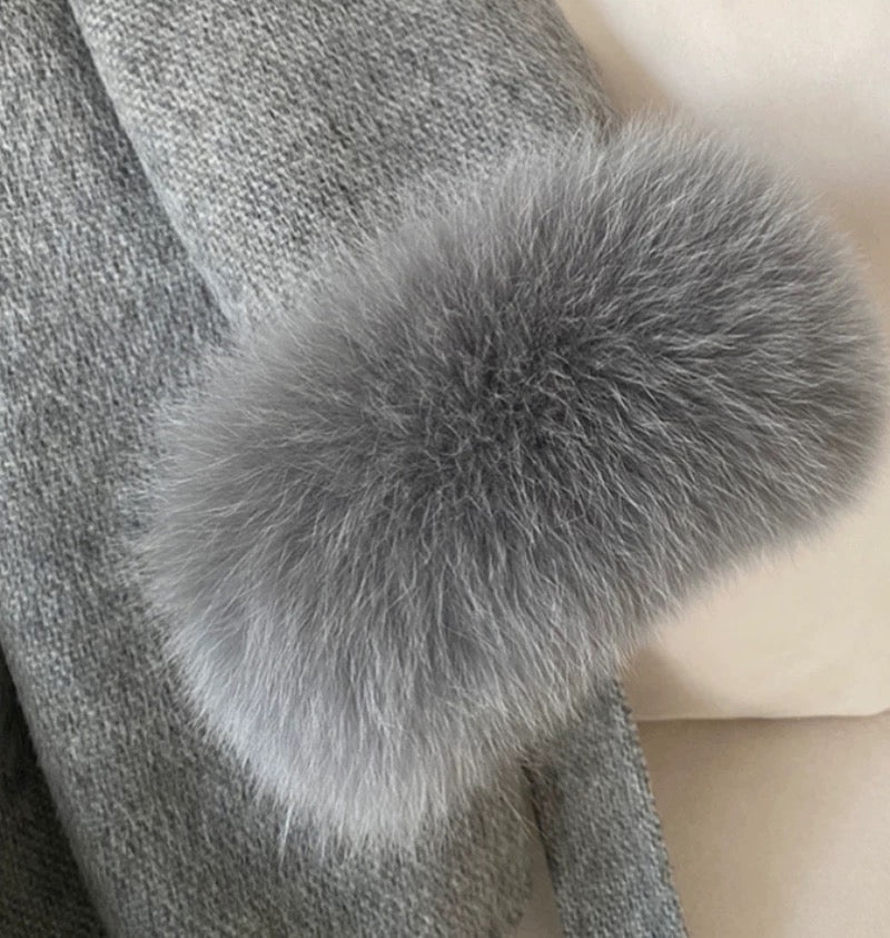 Jacke mit Fellärmel