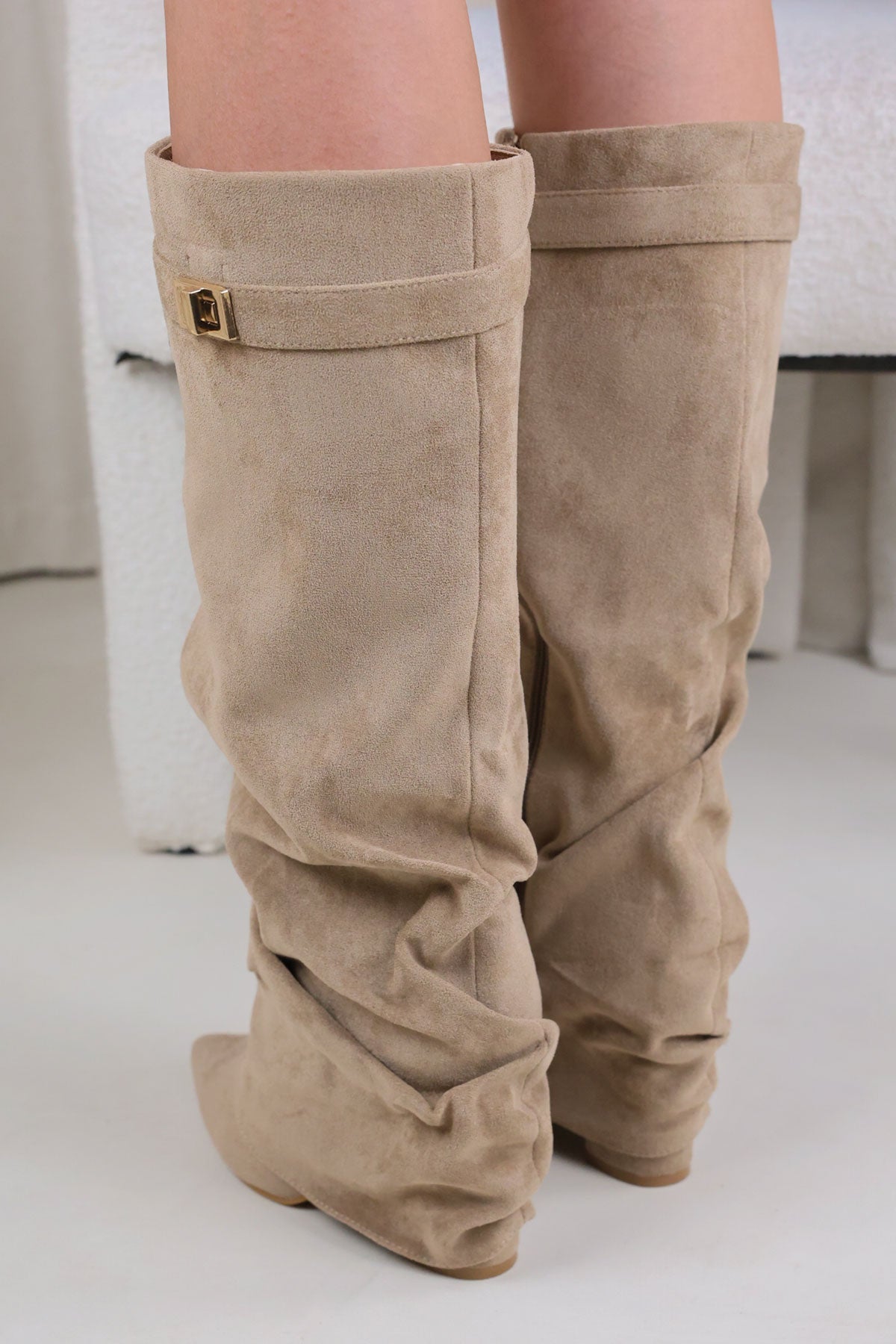Calianté Shark Boots Stacked - Champagne Beige