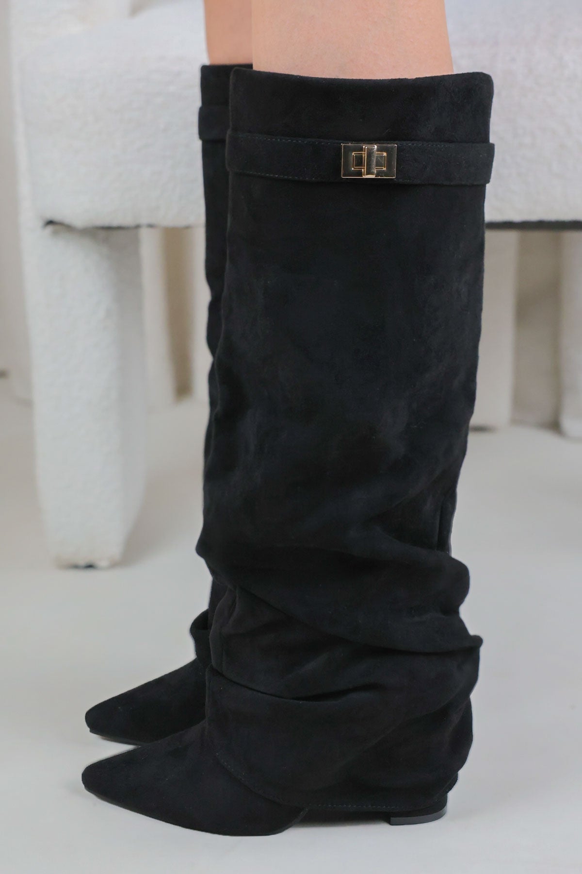 Calianté Shark Boots Stacked - Schwarz