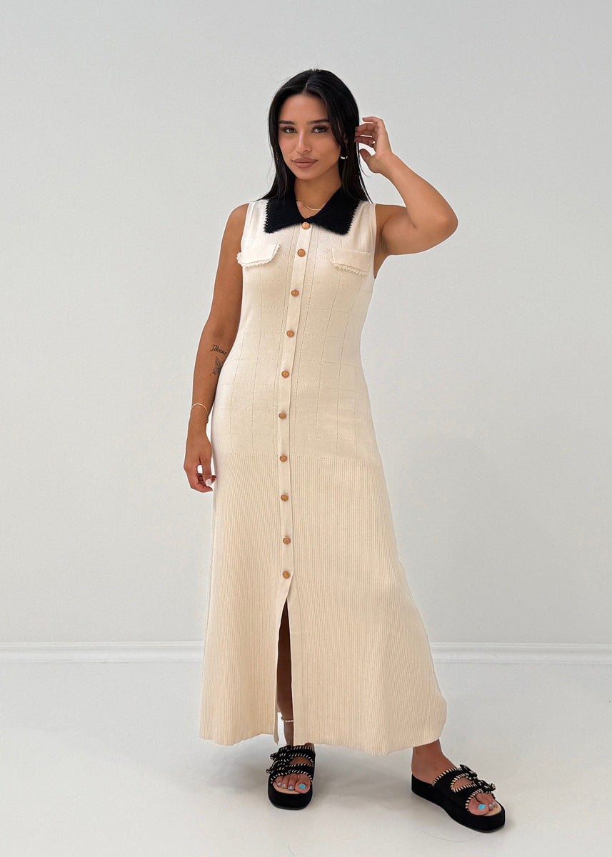 Ärmelloses Strickkleid