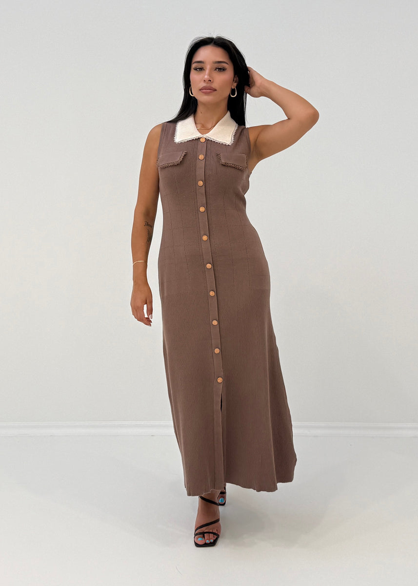 Ärmelloses Strickkleid