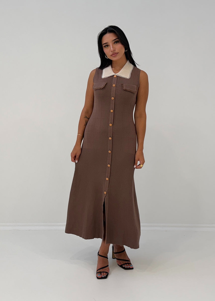 Ärmelloses Strickkleid