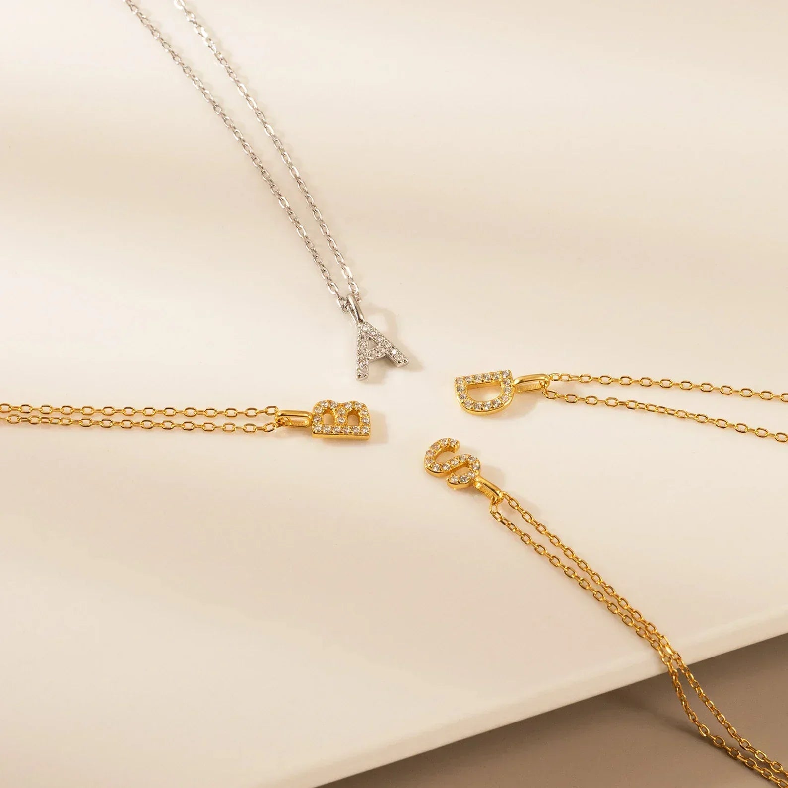 Personalized Pavé Initial Necklace