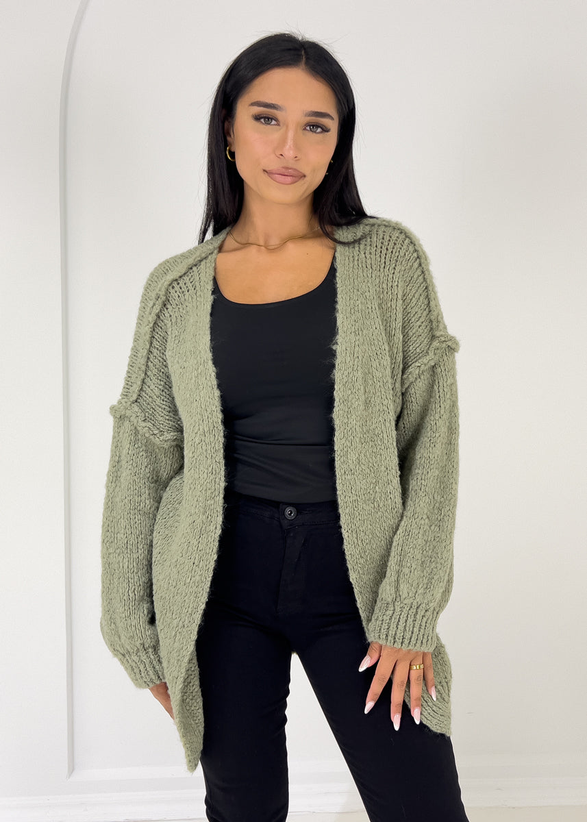 Strickcardigan mit softer Struktur