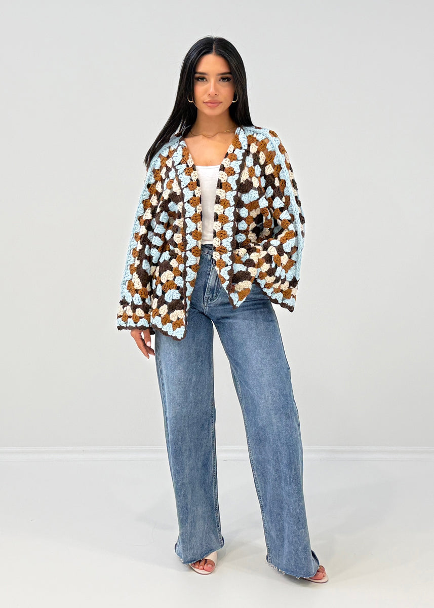 Häkeljacke im Patchwork-Stil