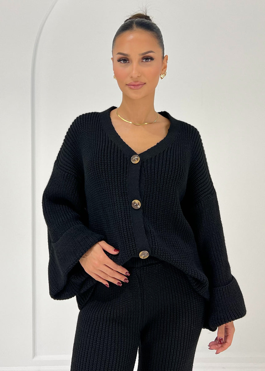 Oversize Strickset mit weiten Ärmeln