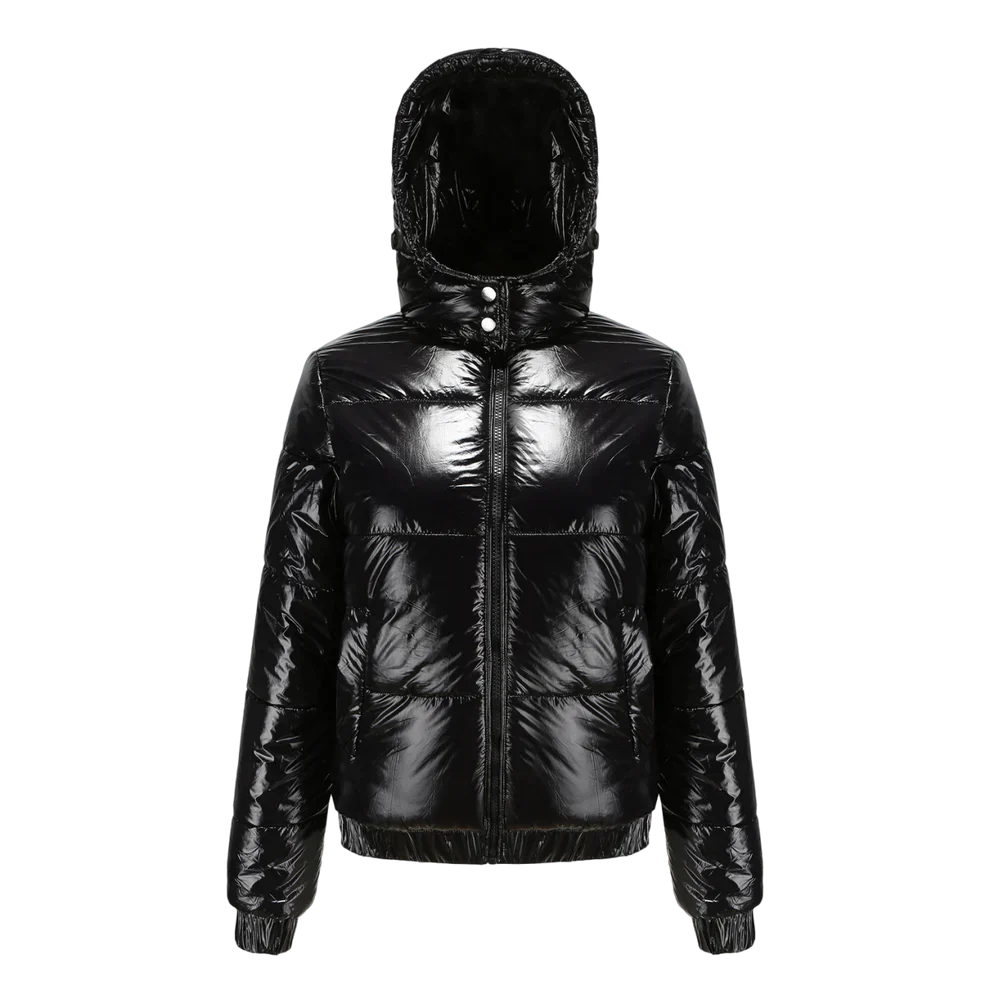 CRIMSON BLACK PUFFER JACKET