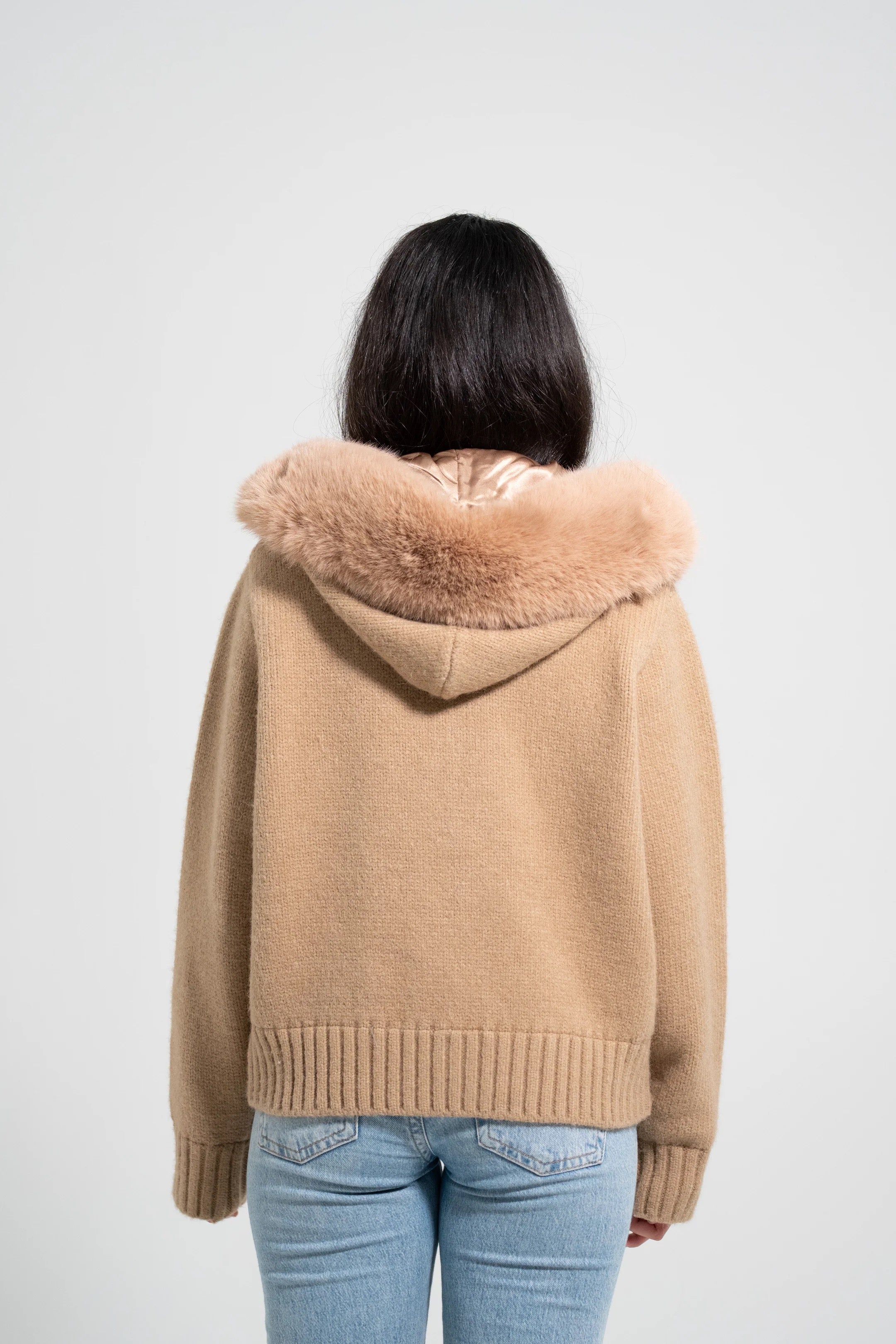 FUR JACKET-BEIGE