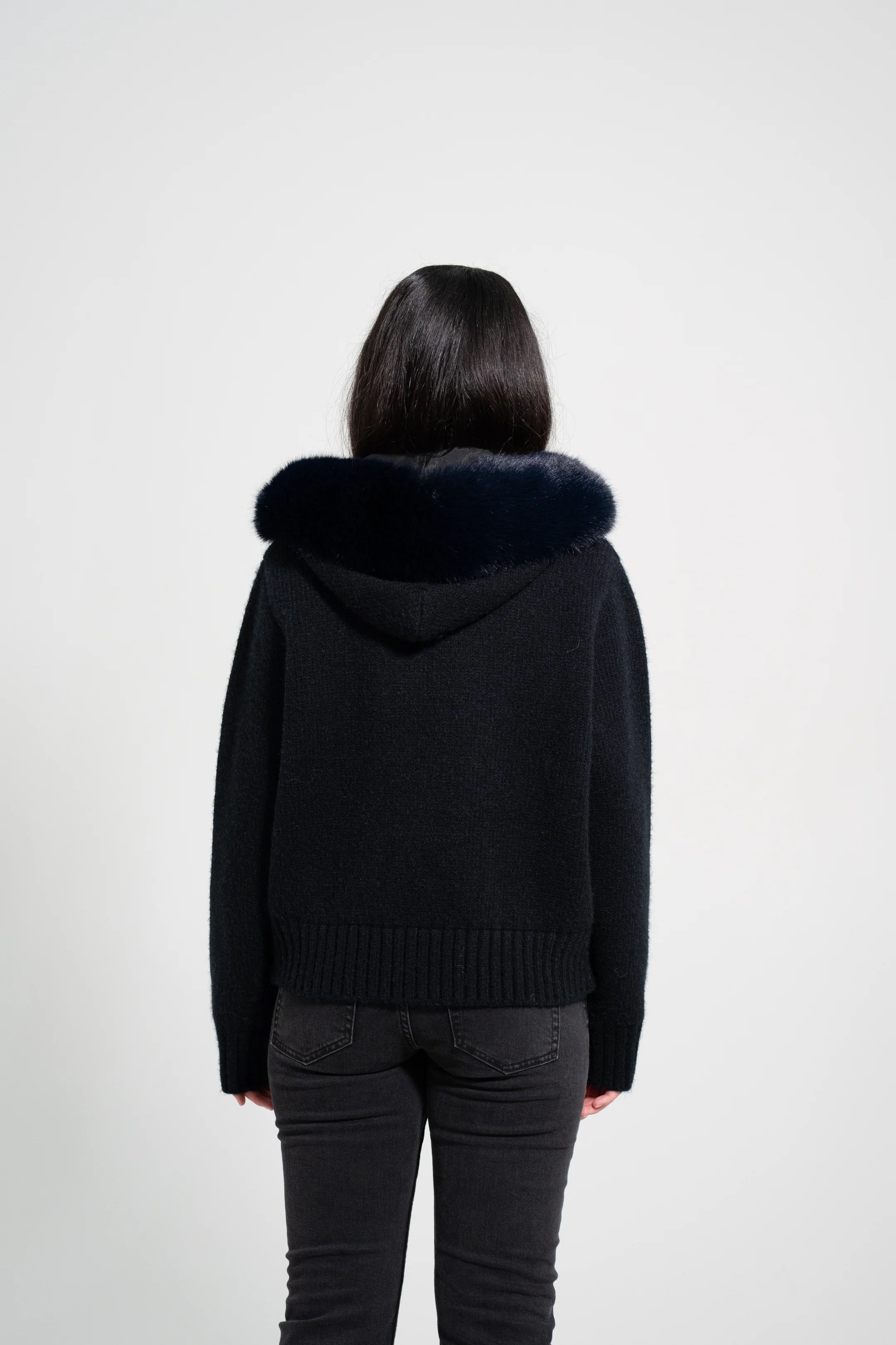 FUR JACKET-BLACK