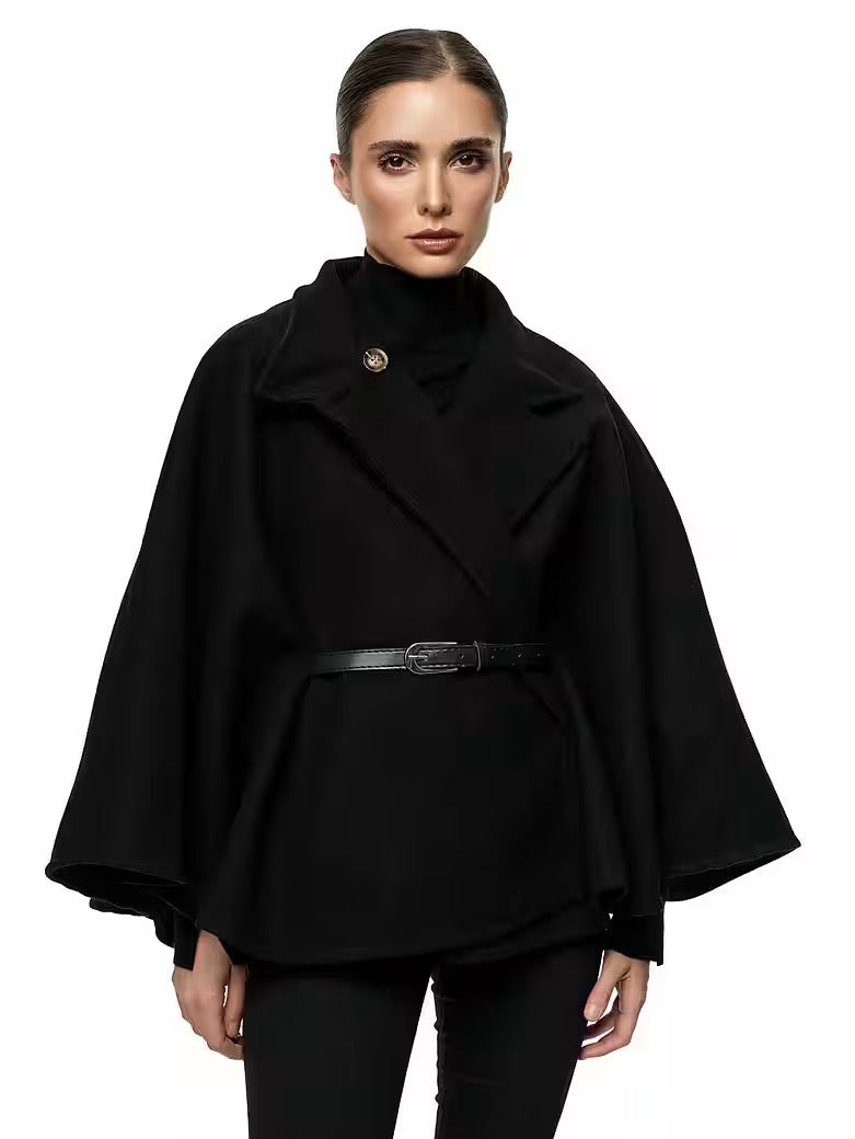 BELTED PONCHO