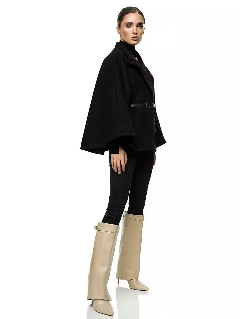 BELTED PONCHO
