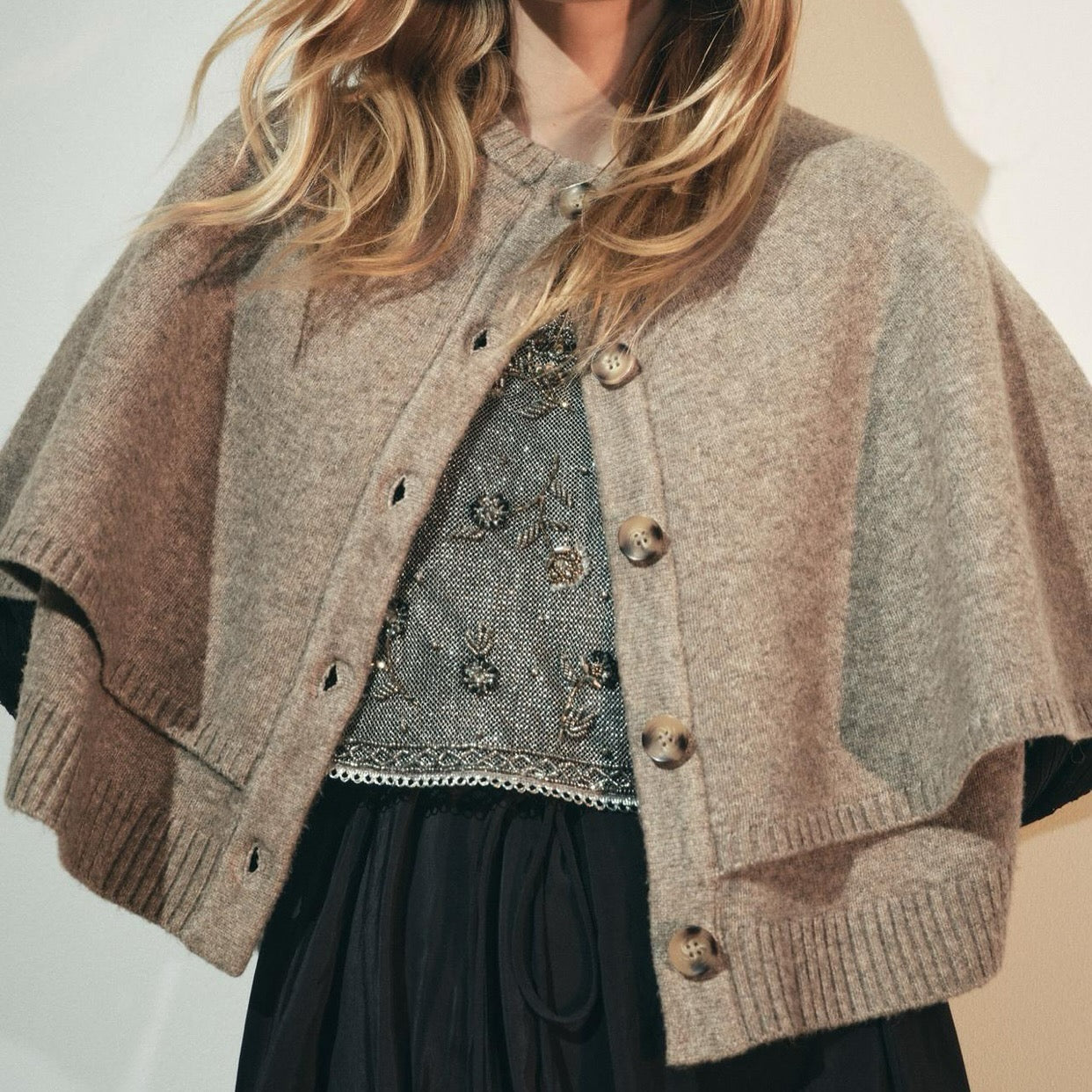 CAPE CARDIGAN SWEATER