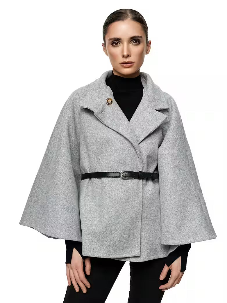 BELTED PONCHO
