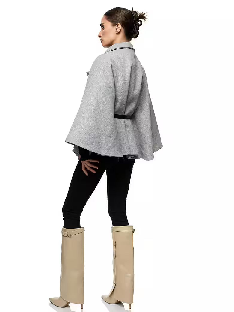 BELTED PONCHO