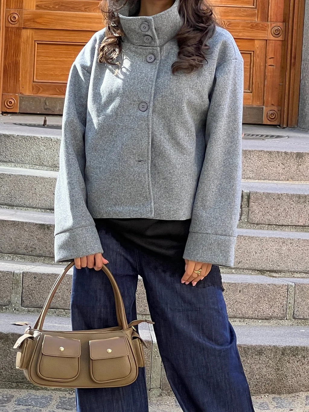 HIGH NECK TRENCHCOAT