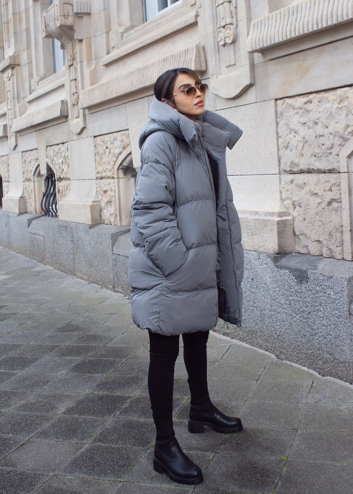 Steppjacke mit Kapuze