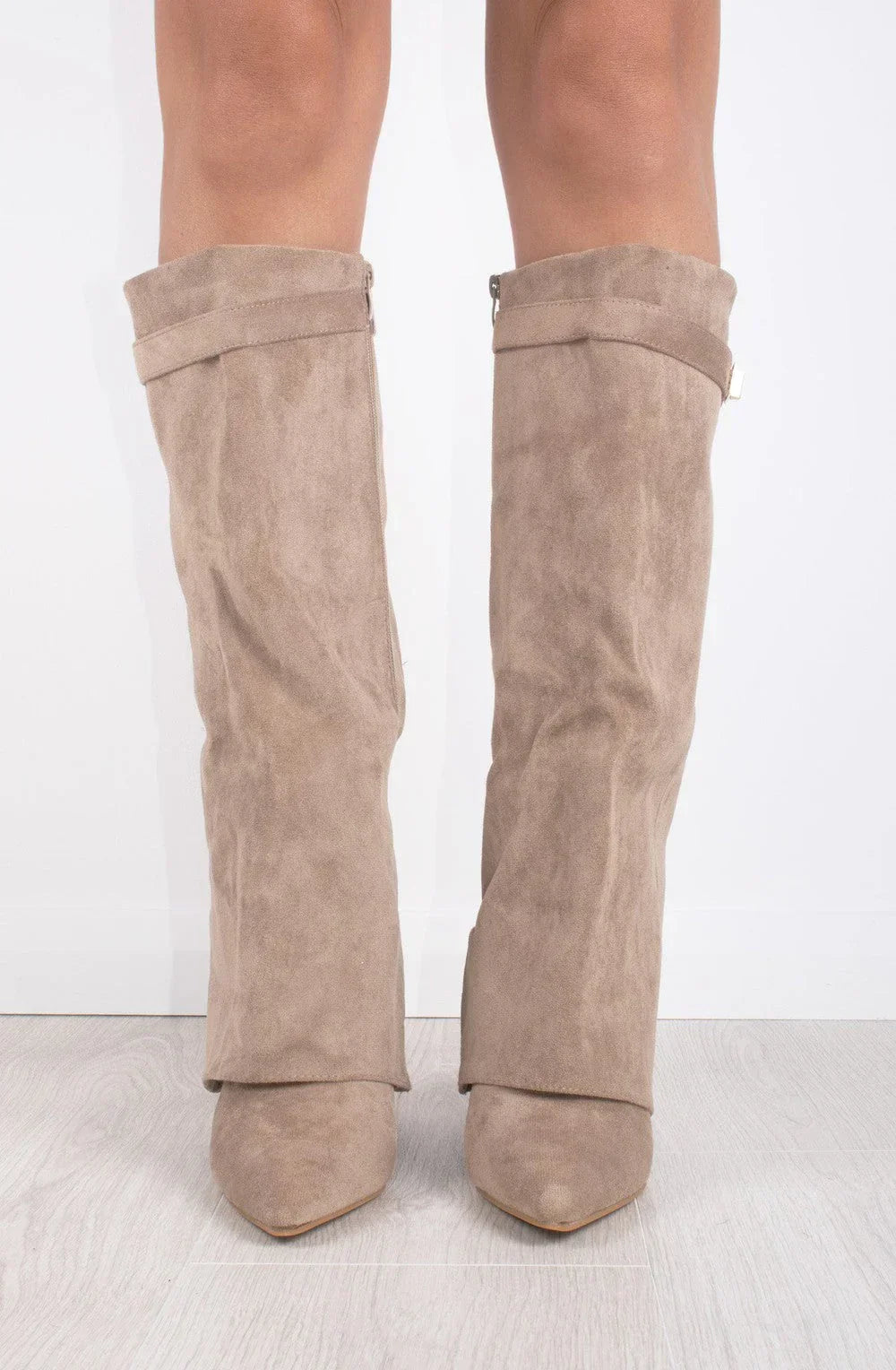 Calianté Shark Boots Kunstvelour - Champagne Beige