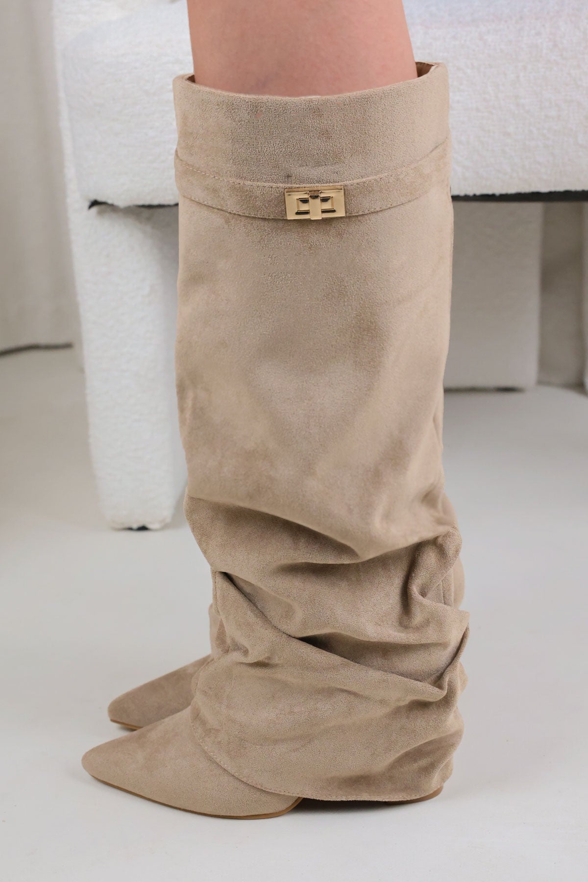 Calianté Shark Boots Stacked - Champagne Beige