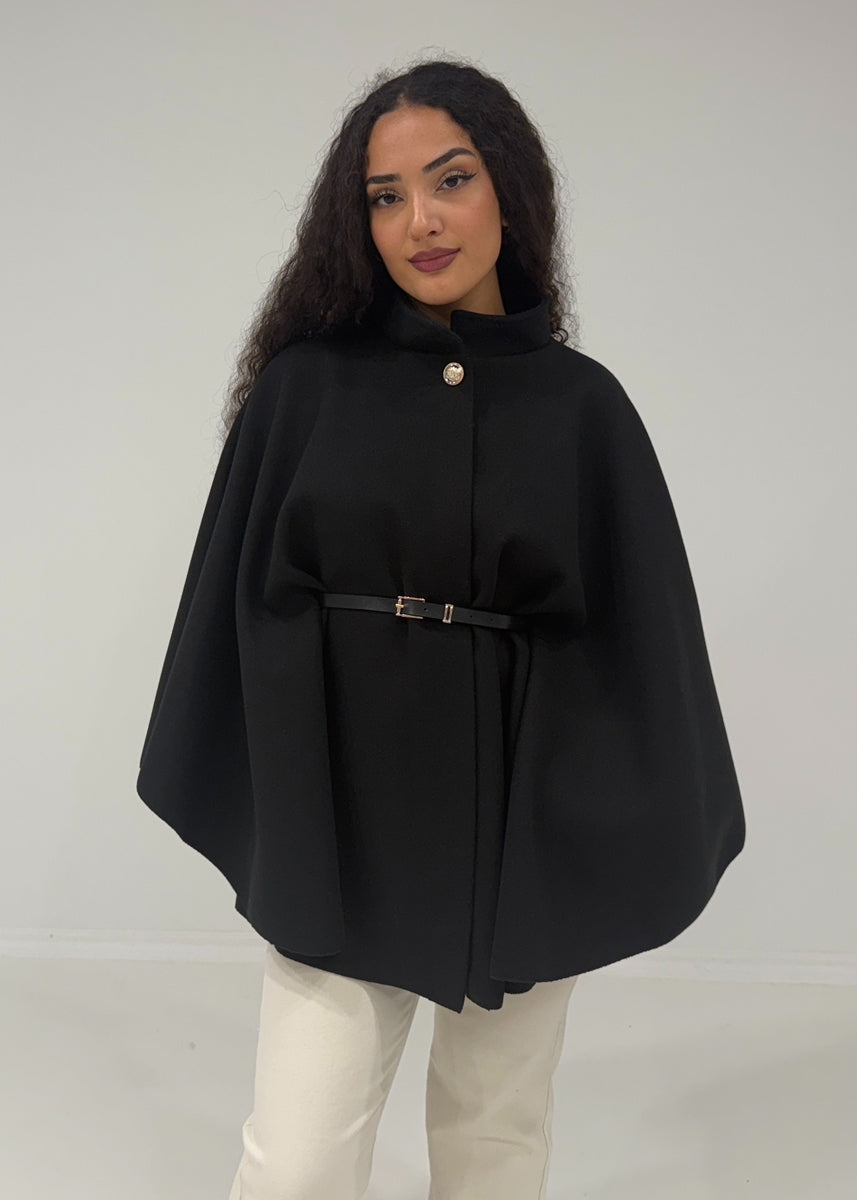 Kurzer Mantel mit Gürtel