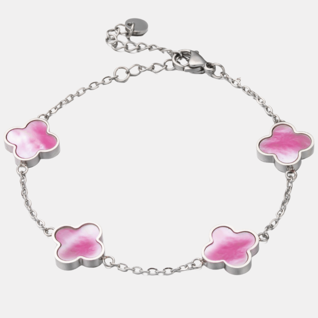 Pink Clover Armband