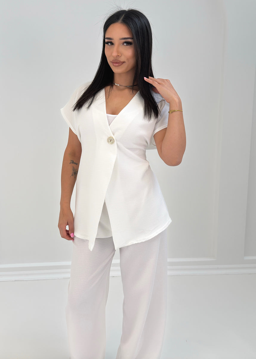 Zweiteiler mit Bindeband & weitem Schnitt