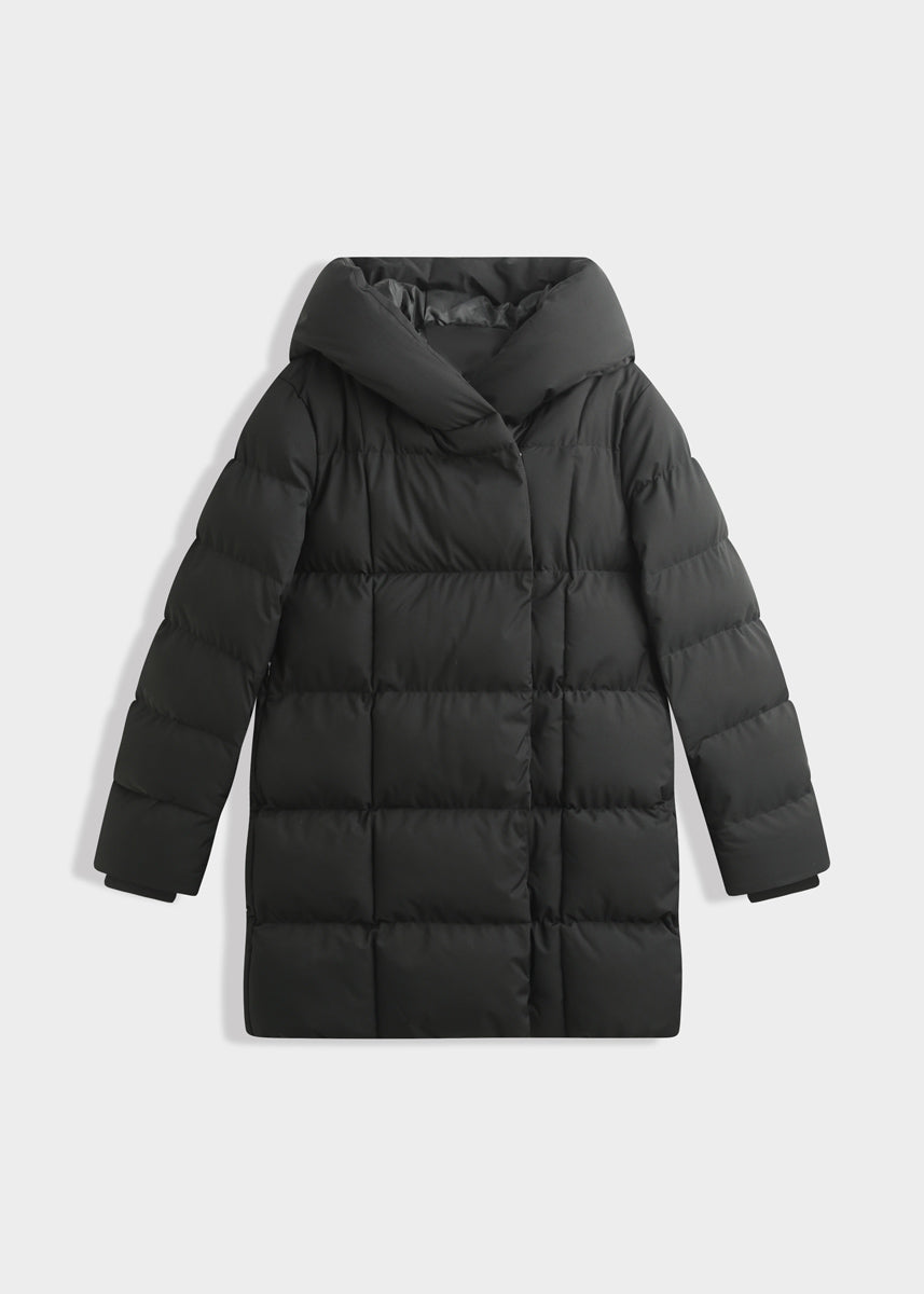 Mittellange Steppjacke mit Bindegürtel