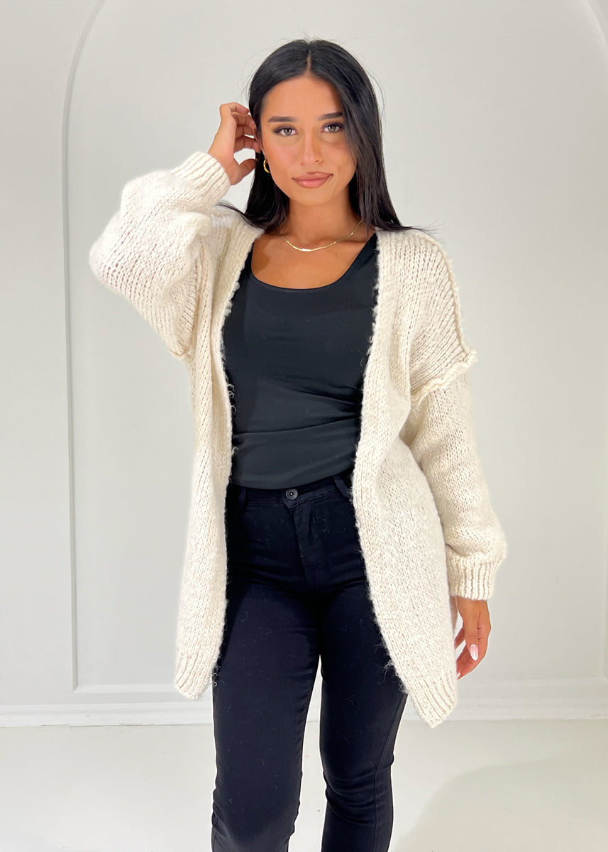 Strickcardigan mit softer Struktur