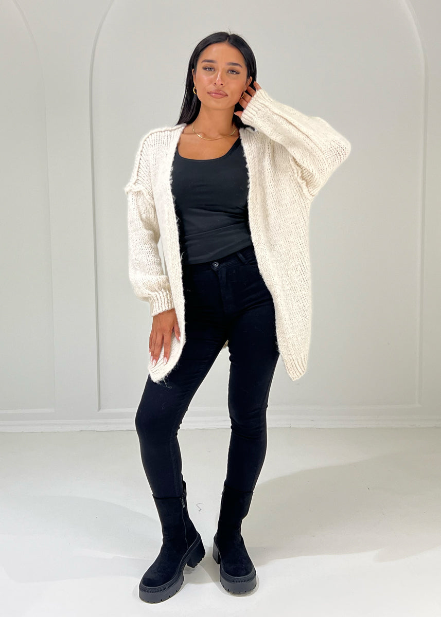 Strickcardigan mit softer Struktur