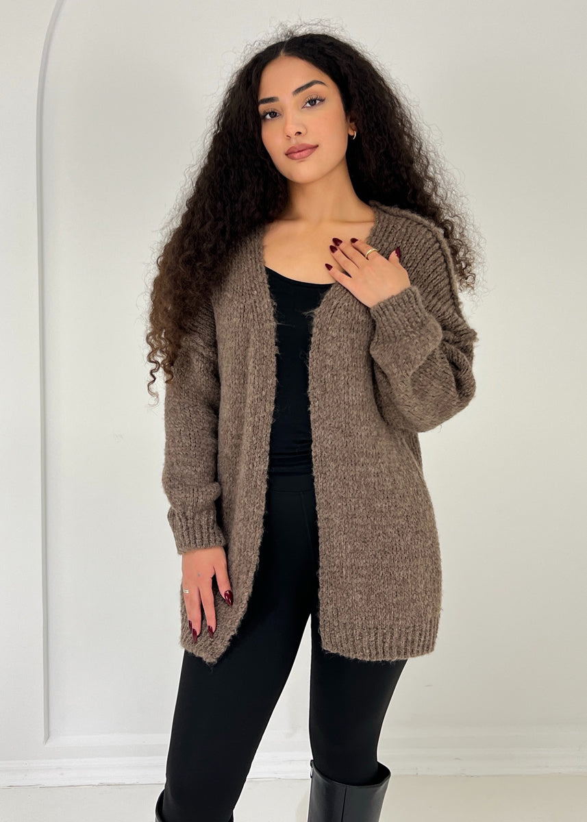Strickcardigan mit softer Struktur