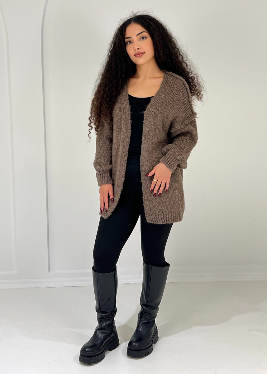 Strickcardigan mit softer Struktur