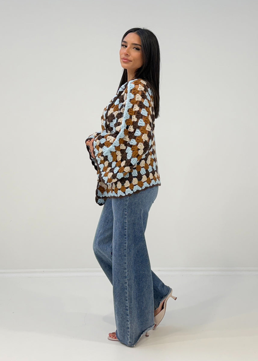 Häkeljacke im Patchwork-Stil